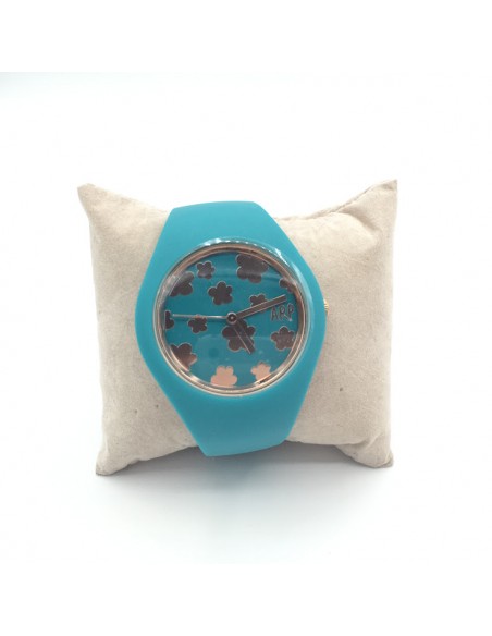 RELOJ SILICONA  VERDE ESFERA NUBES AGATHA RUIZ DE LA PRADA