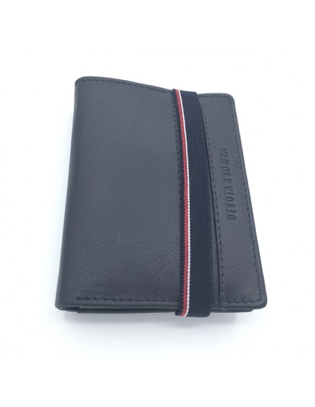 CARTERA BILLETERA DE PIEL CON MONEDERO CIERRE GOMA DEVOTA Y LOMBA