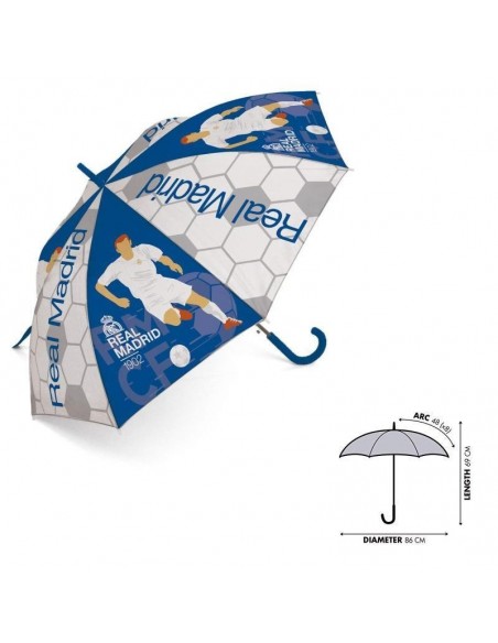PARAGUAS AUTOMATICO 48cm REAL MADRID 1ª EQUIP.