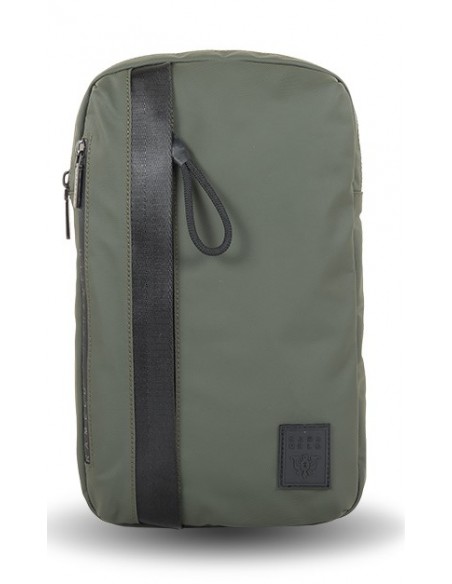 BANDOLERA CARAMELO MOCHILA NYLON KAKI