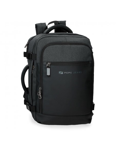 MOCHILA DE VIAJE CON PORTAORDENADOR PEPE JEANS JARVIS NEGRO