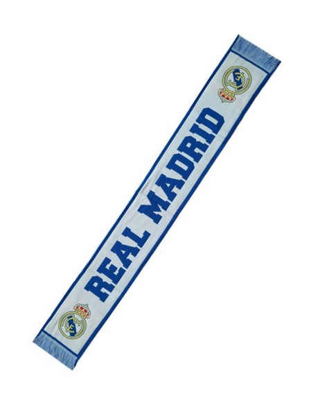 BUFANDA TELAR REAL MADRID AZUL Y BLANCA FAN CLUB