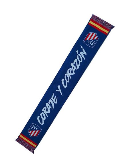 BUFANDA ATLETICO DE MADRID CORAJE Y CORAZON ESPAÑA
