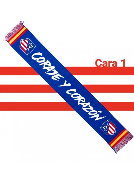 BUFANDA ATLETICO DE MADRID CORAJE Y CORAZON ESPAÑA