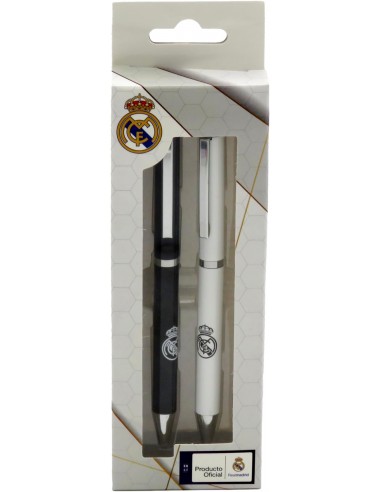 SET 2 BOLIGRAFOS REAL MADRID EN CAJA