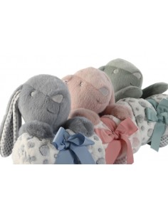 PELUCHE CONEJO CON MANTA EN...