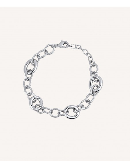 PULSERA ESLABONES RAYADOS CIRCULARES VIDAL & VIDAL