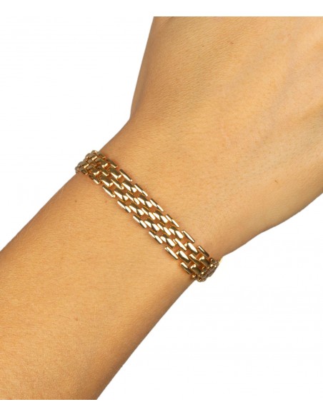 PULSERA CADENA PANTHER CHAPADO ORO 18 KT VIDAL & VIDAL