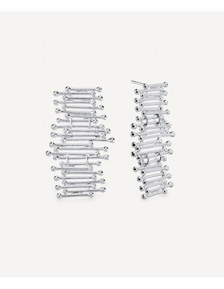 PENDIENTES LARGOS REDOSA CHAPADO PLATA DE PRIMERA LEY VIDAL & VIDAL