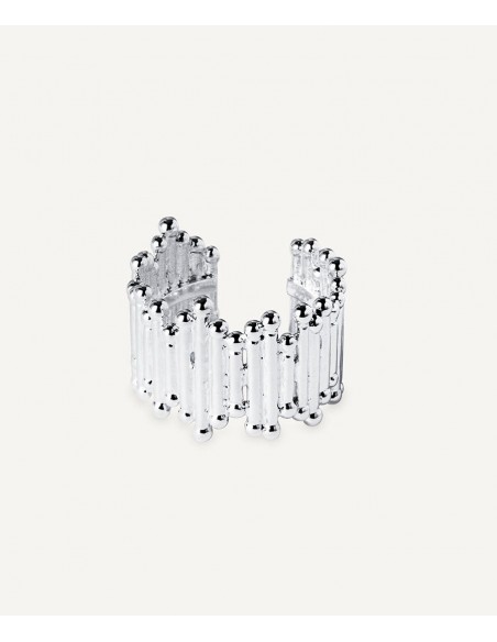 ANILLO DE TIRAS REDOSA CHAPADO PLATA DE PRIMERA LEY VIDAL & VIDAL