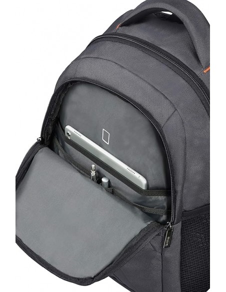 MOCHILA AT WORK NEGRA NARANJA 15.6 AMERICAN TOURISTER