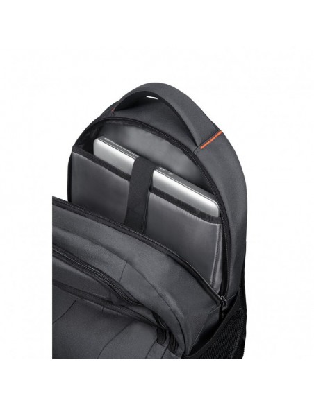 MOCHILA AT WORK NEGRA NARANJA 15.6 AMERICAN TOURISTER