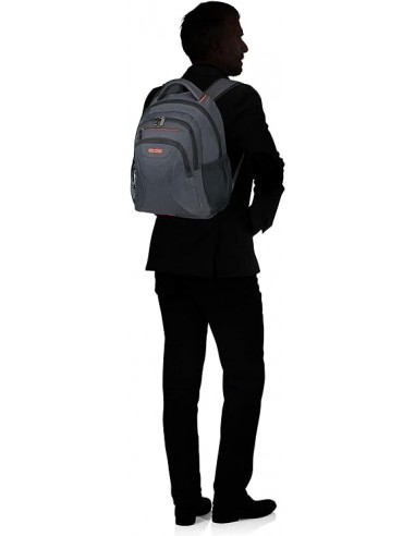 MOCHILA AT WORK NEGRA NARANJA 15.6...