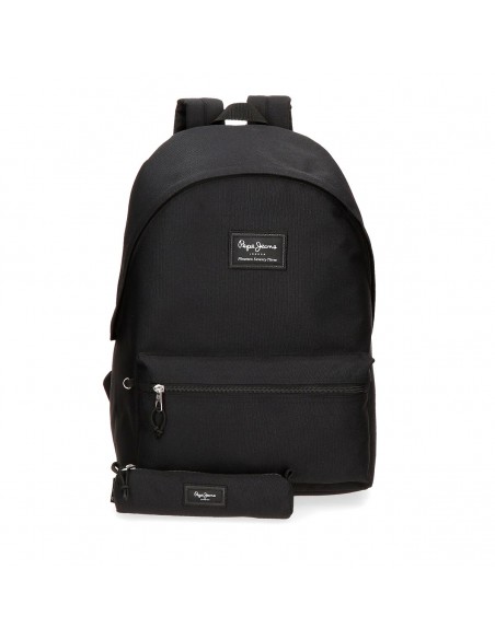 MOCHILA PORTAORDENADOR PEPE JEANS ARIS C/ESTUCHE NEGRA