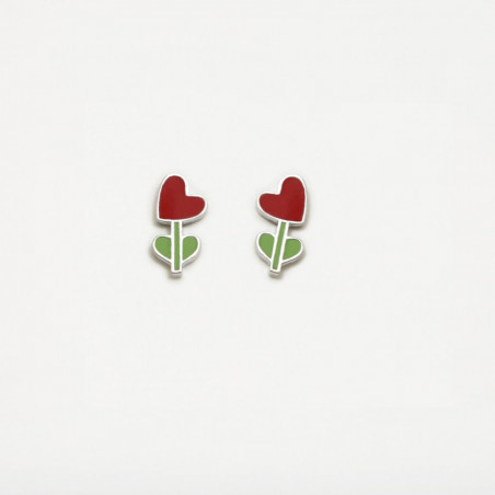 PENDIENTES GREEN CORAZON ROJO AGATHA RUIZ DE LA PRADA