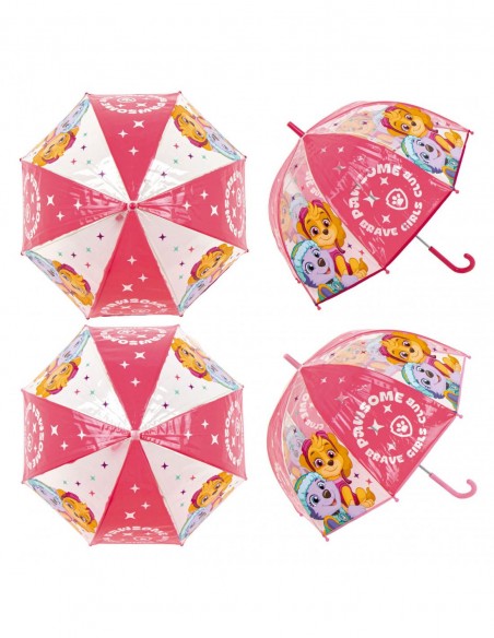 PARAGUAS MANUAL TRASPARENTE BURBUJA PATRULLA CANINA