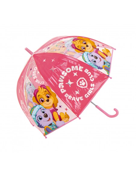PARAGUAS MANUAL TRASPARENTE BURBUJA PATRULLA CANINA
