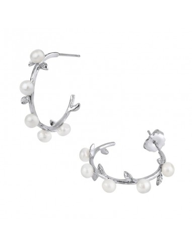 PENDIENTES ARO ABIERTO CON PERLITAS...