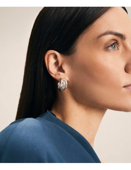 PENDIENTE ARO TRIPLE CHAPADO PLATA DE LEY VIDAL & VIDAL