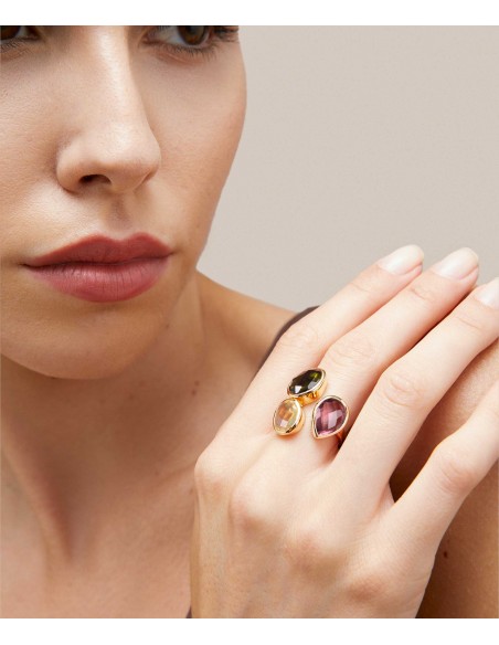 ANILLO CON PIEDRAS DE COLORES  VIDAL & VIDAL