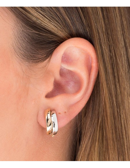 PENDIENTES DOBLE BICOLOR VIDAL & VIDAL