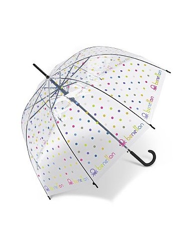 PARAGUAS TRANSPARENTE LUNARES BENETTON