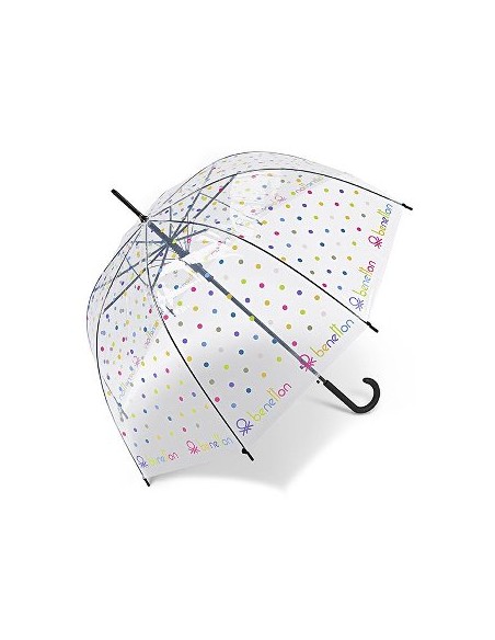 PARAGUAS TRANSPARENTE LUNARES BENETTON