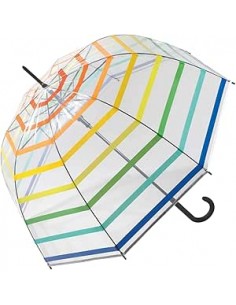 PARAGUAS TRANSPARENTE RAYAS...