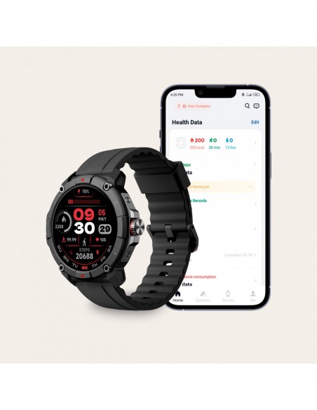 RELOJ INTELIGENTE SMARTWATCH COMPASS NEGRO