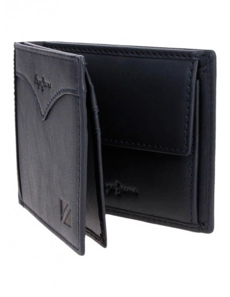 CARTERA PIEL CON MONEDERO PEPE JEANS JACKET MARINO