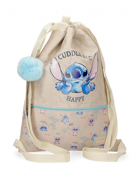MOCHILA SACO STITCH CUDDLE ME HAPPY