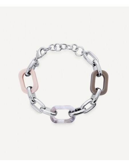 PULSERA PEDRA CON CAREY VIDAL & VIDAL PLATEADA