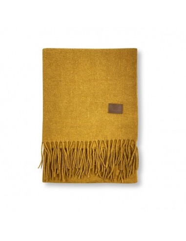 BUFANDA CARAMELO LISA CON CERRAS