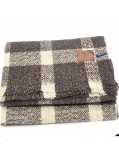 BUFANDA CARAMELO CUADROS...