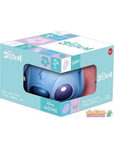 TAZA CERAMICA 3D 375 ML STITCH EN CAJA REGALO