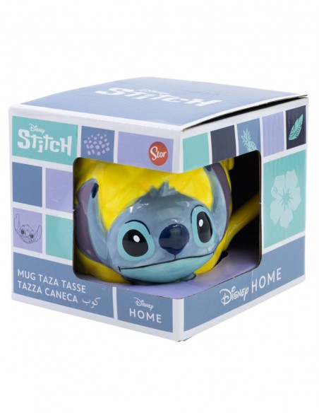 TAZA CERÁMICA STITCH PIÑA 3D 420 ML