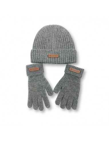 CONJUNTO GORRO Y GUANTES UNISEX CARAMELO