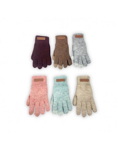 GUANTES PUNTO CARAMELO MUJER LISO