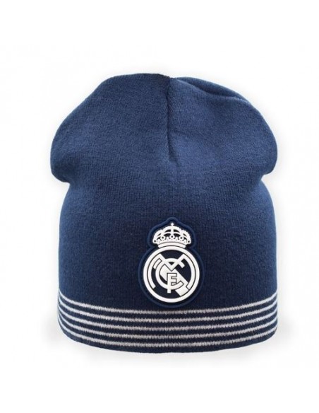 GORRO REAL MADRID AZUL MARINO RAYAS