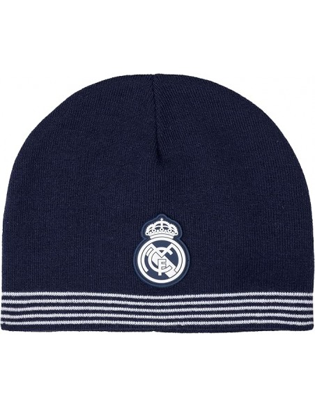 GORRO REAL MADRID AZUL MARINO RAYAS