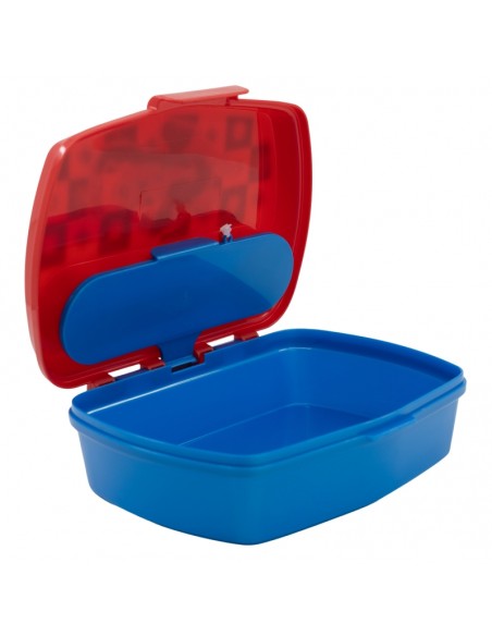 SANDWICHERA RECTANGULAR CON CUBIERTOS SPIDERMAN