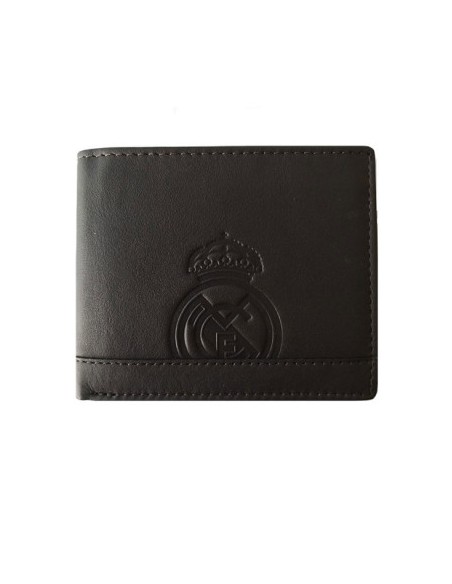 CARTERA MONEDERO TARJETERO PIEL REAL MADRID NEGRO