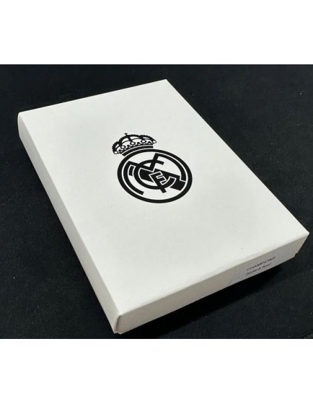 TARJETERO BILLETERO PIEL REAL MADRID AZUL CON CLIP