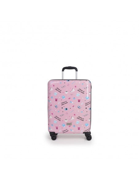 MALETA CABINA MR. WONDERFUL LIFE ROSA