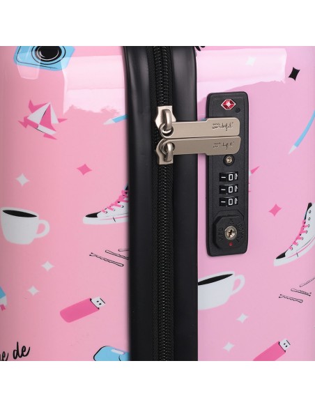 MALETA CABINA MR. WONDERFUL LIFE ROSA