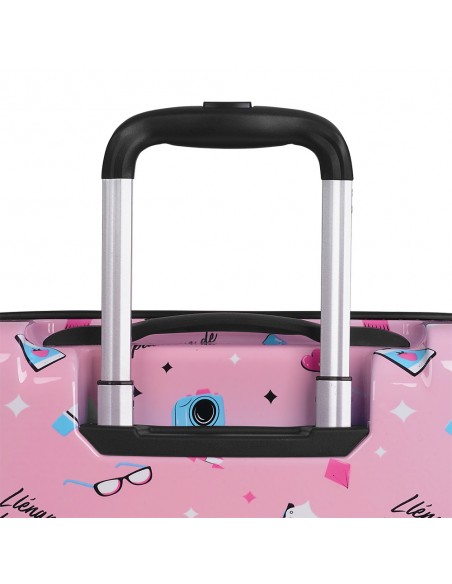 MALETA CABINA MR. WONDERFUL LIFE ROSA