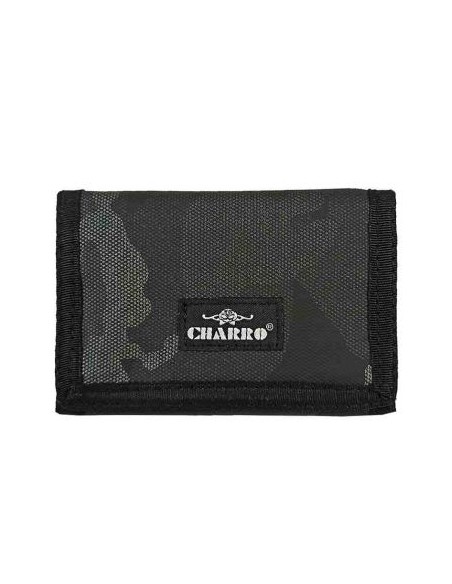 CARTERA BILLETERO JUVENIL NYLON CAMUFLAJE GRIS CHARRO