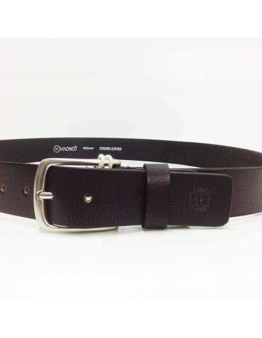 CINTURÓN PIEL CABALLERO KRONOS NEGRO