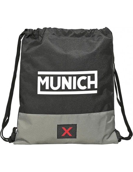 MOCHILA SACO PLANA GRANDE MUNICH CAMP NEGRO