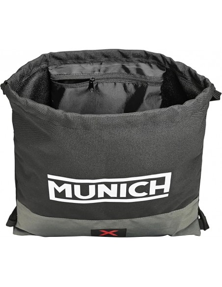 MOCHILA SACO PLANA GRANDE MUNICH CAMP NEGRO